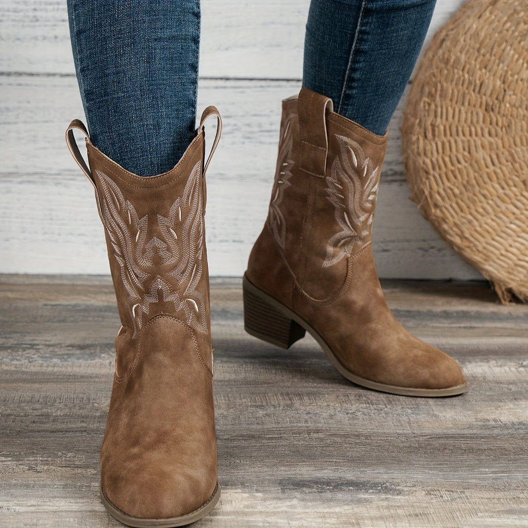 Teana | Western Mid Calf Boots