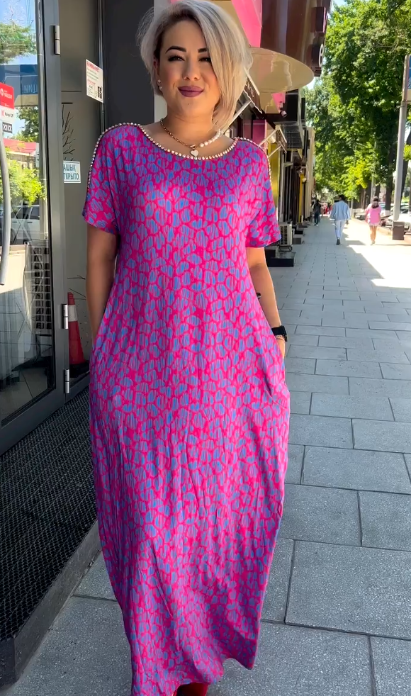 Caynora™ | Plus Size Printed Dress