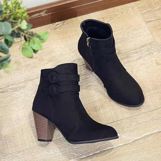 Gamora - Suede High-Heel Winter Ankle Boots for Women