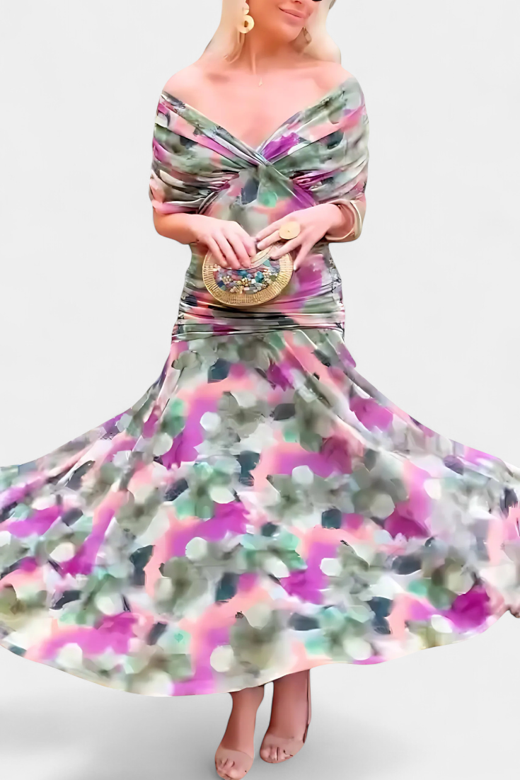 Alondra™ | Elegant Floral V-Neck Dress