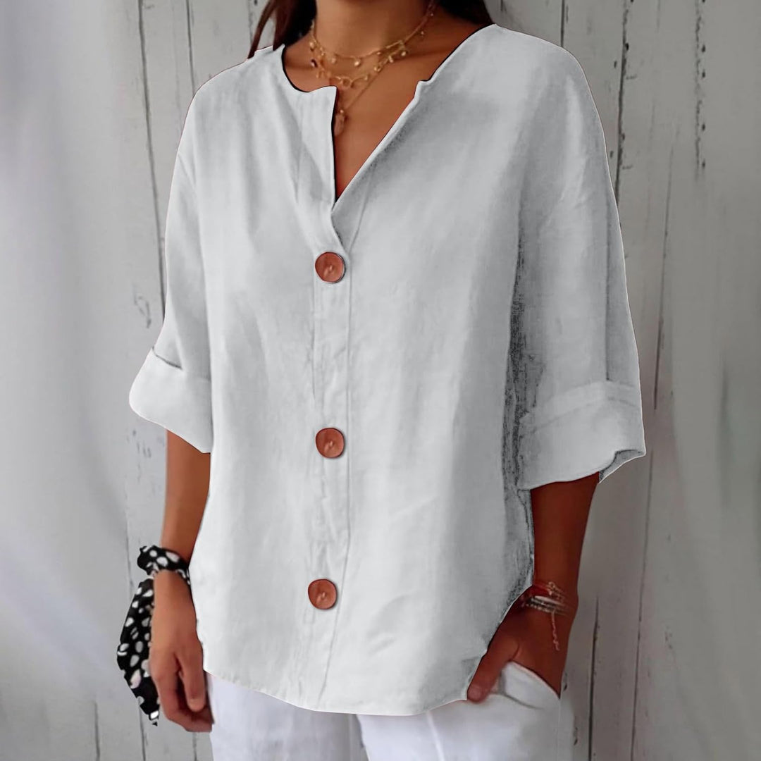 Lynn™ | Linen Breathable Blouse with a Soft Relaxed Fit