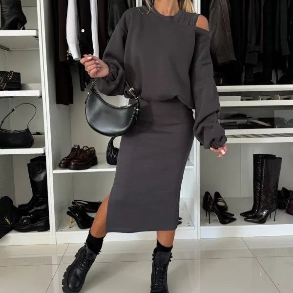 Velorie™ | Sweatvest & Skirt Set