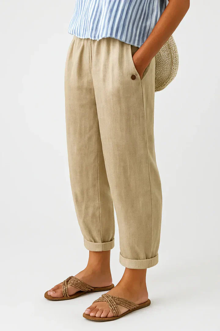 Romina™ | Timeless Linen-Cotton Trousers