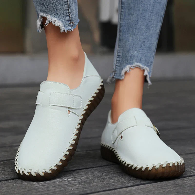 Faux-Leather Orthopedic Shoes with a Soft Supportive Fit
