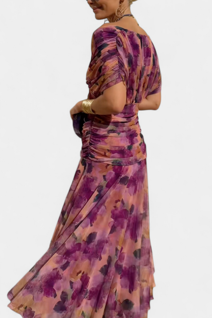 Alondra™ | Elegant Floral V-Neck Dress