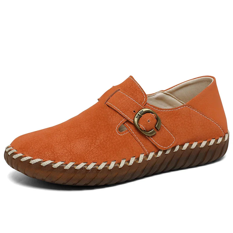 Faux-Leather Orthopedic Shoes with a Soft Supportive Fit