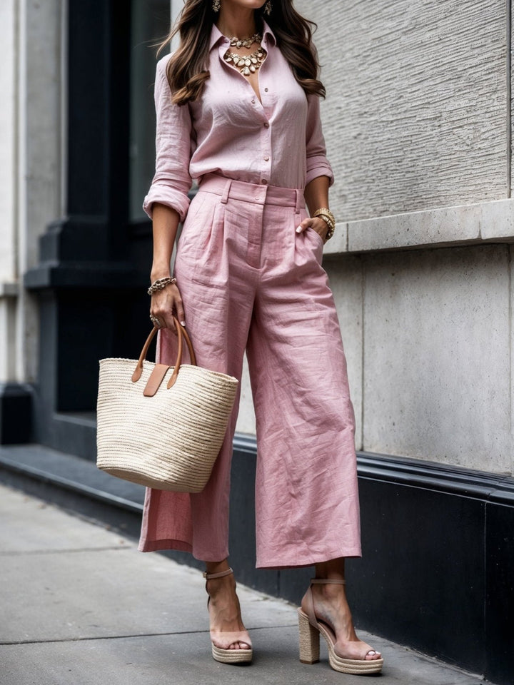 Linen™ | Capri Pants & Tee Set