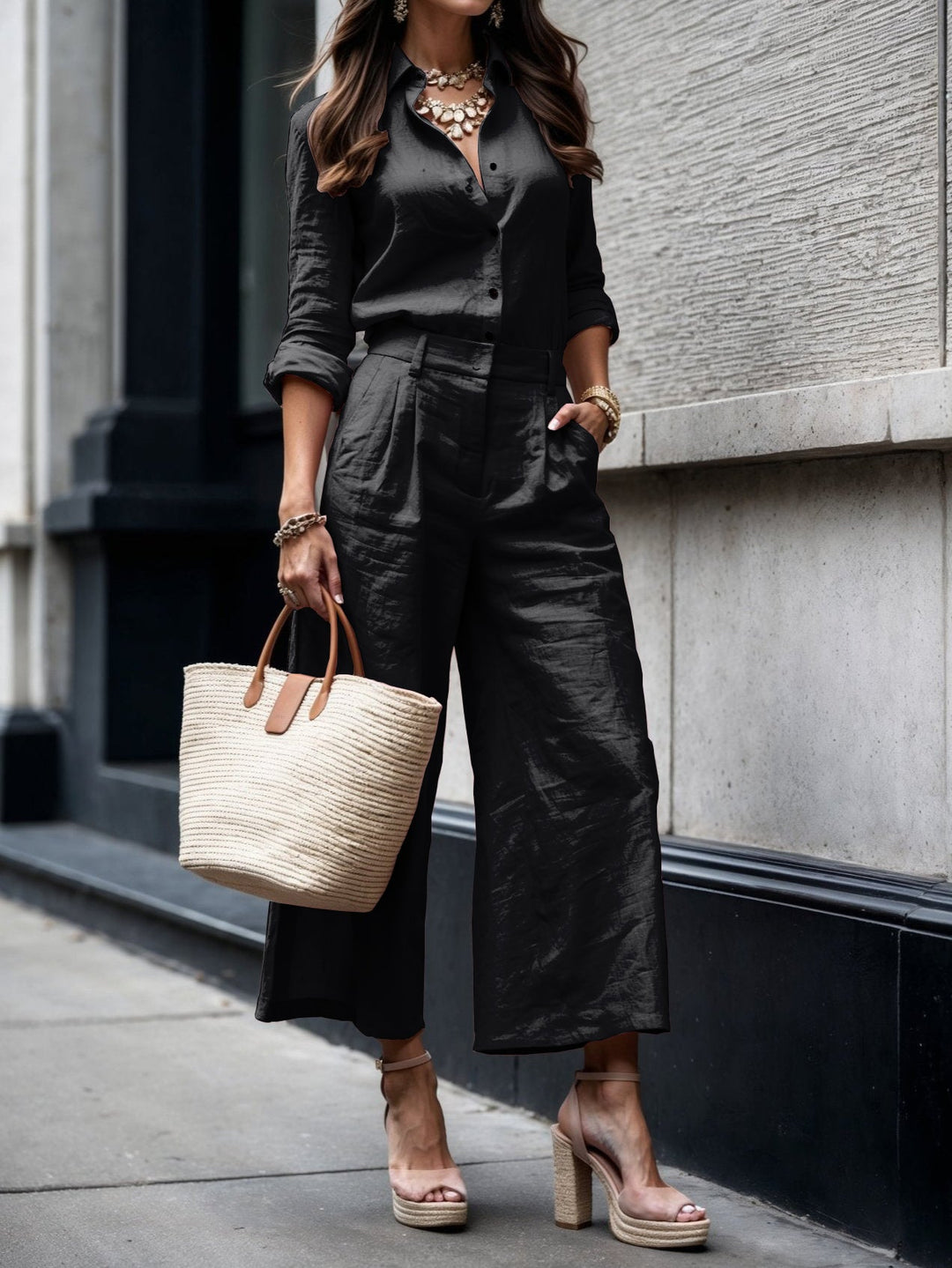 Linen™ | Capri Pants & Tee Set