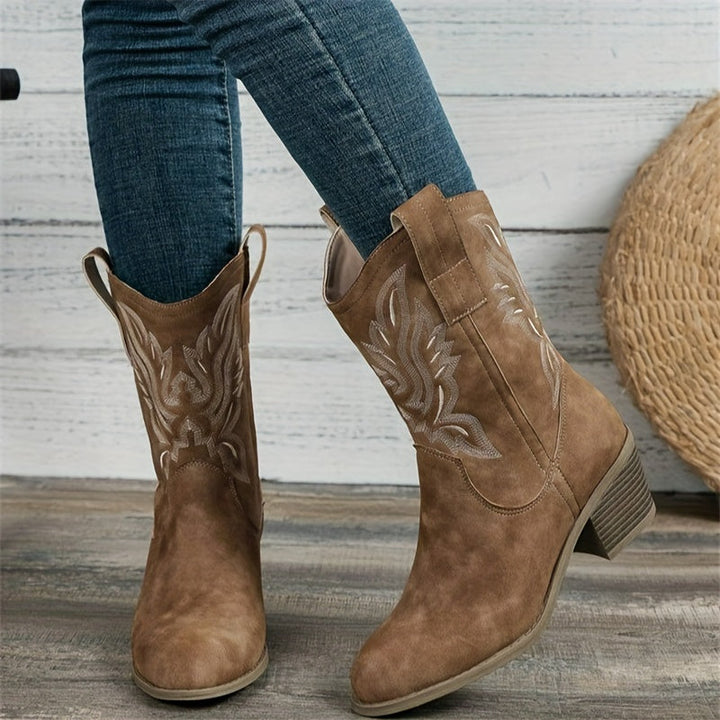 Teana | Western Mid Calf Boots