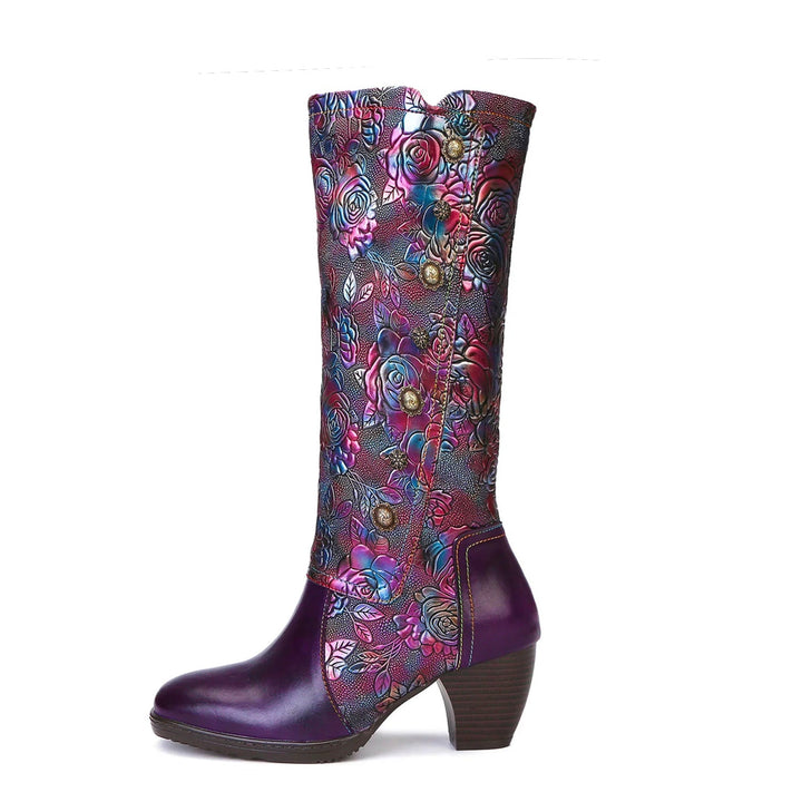 Retro Printed Hand-made Boots