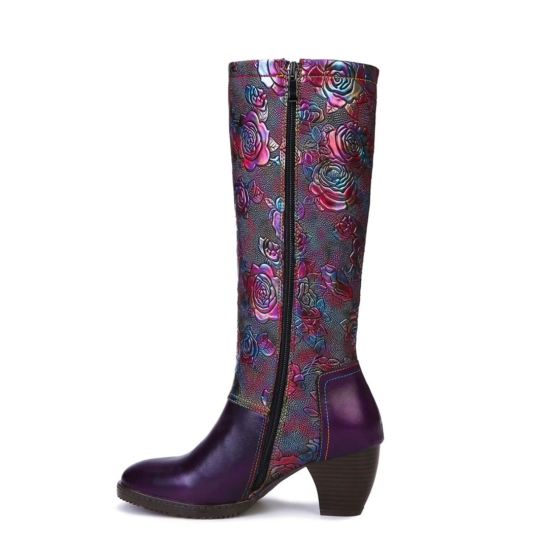Retro Printed Hand-made Boots