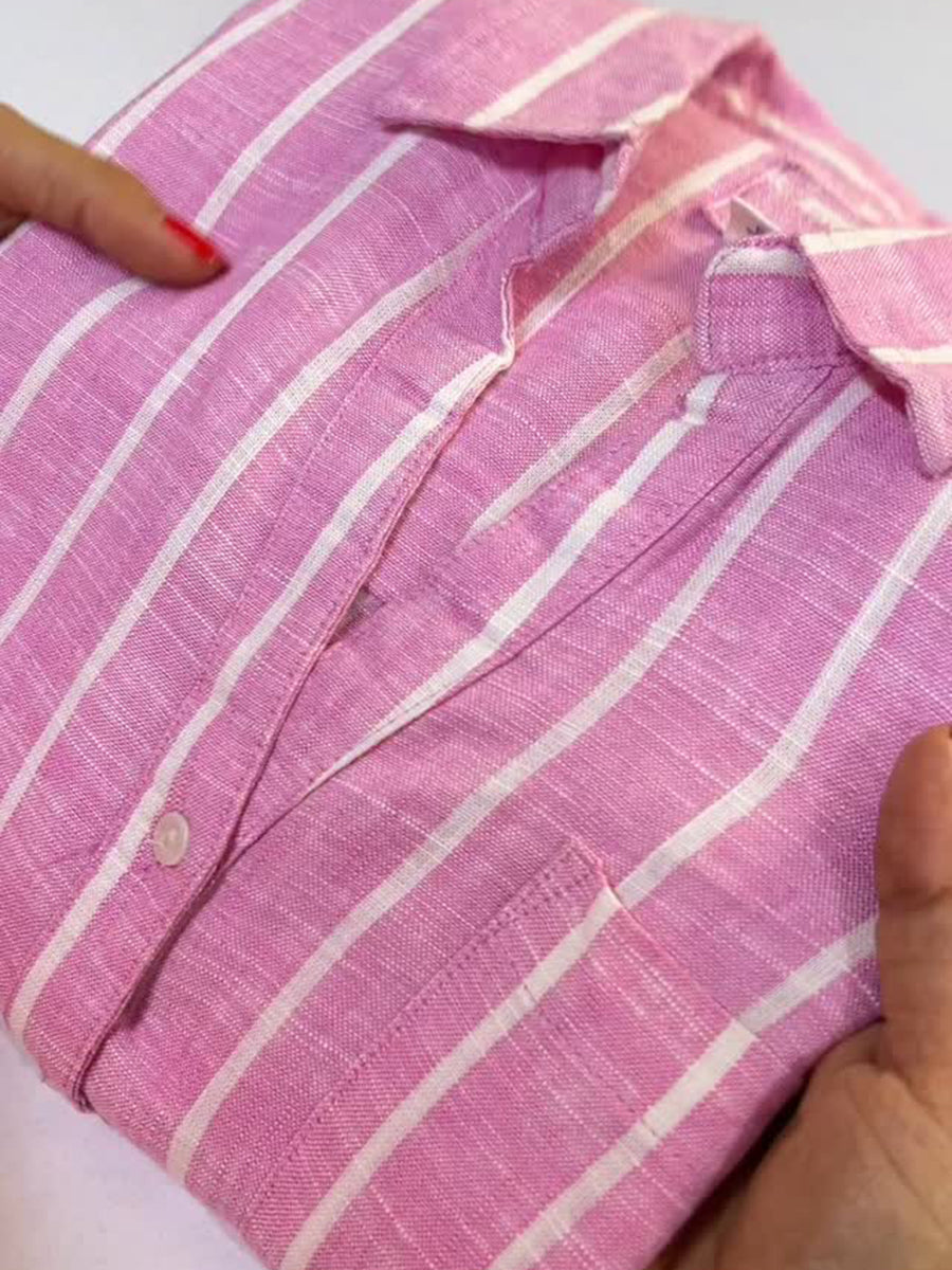 Josephine™ | Soft Breathable Striped Linen Shirt