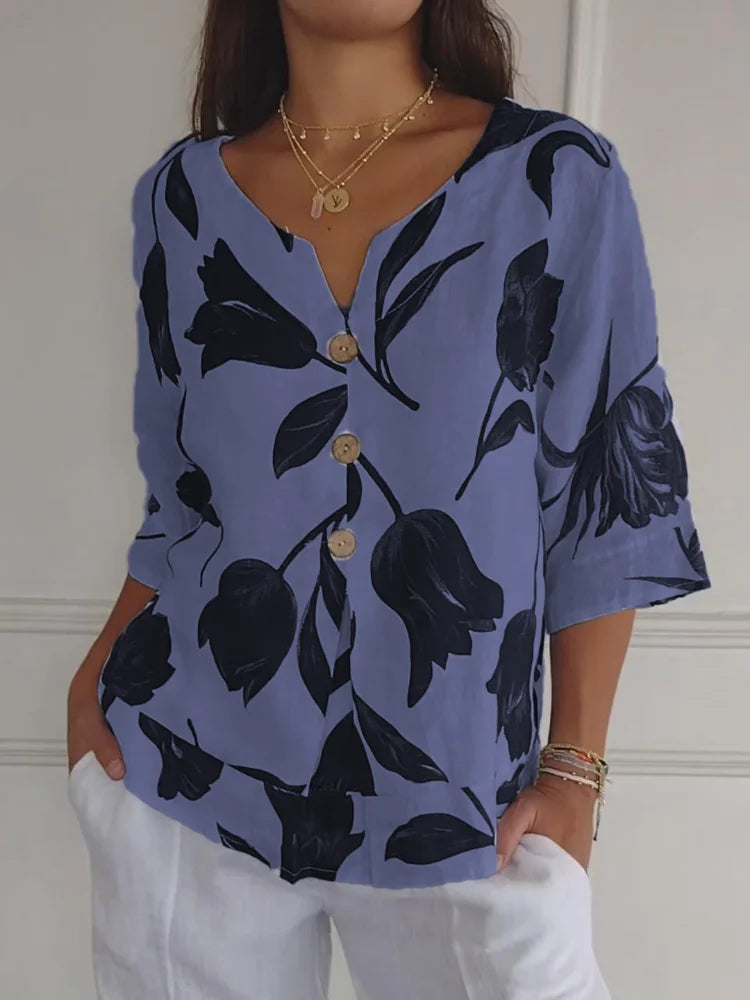 Dahlia™ | Blossom Print Blouse