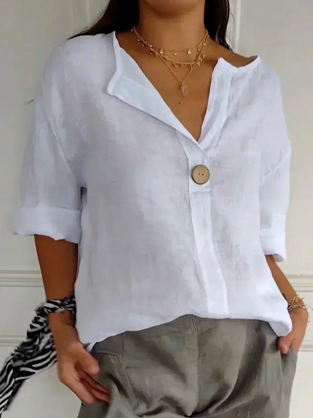 Naomi™ | Casual V-neck Blouse
