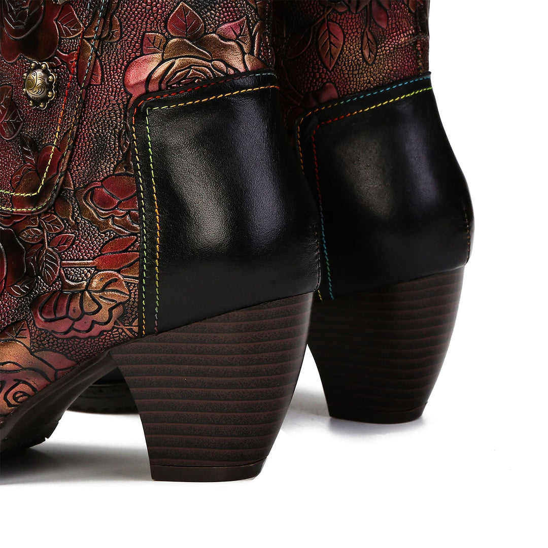 Retro Printed Hand-made Boots